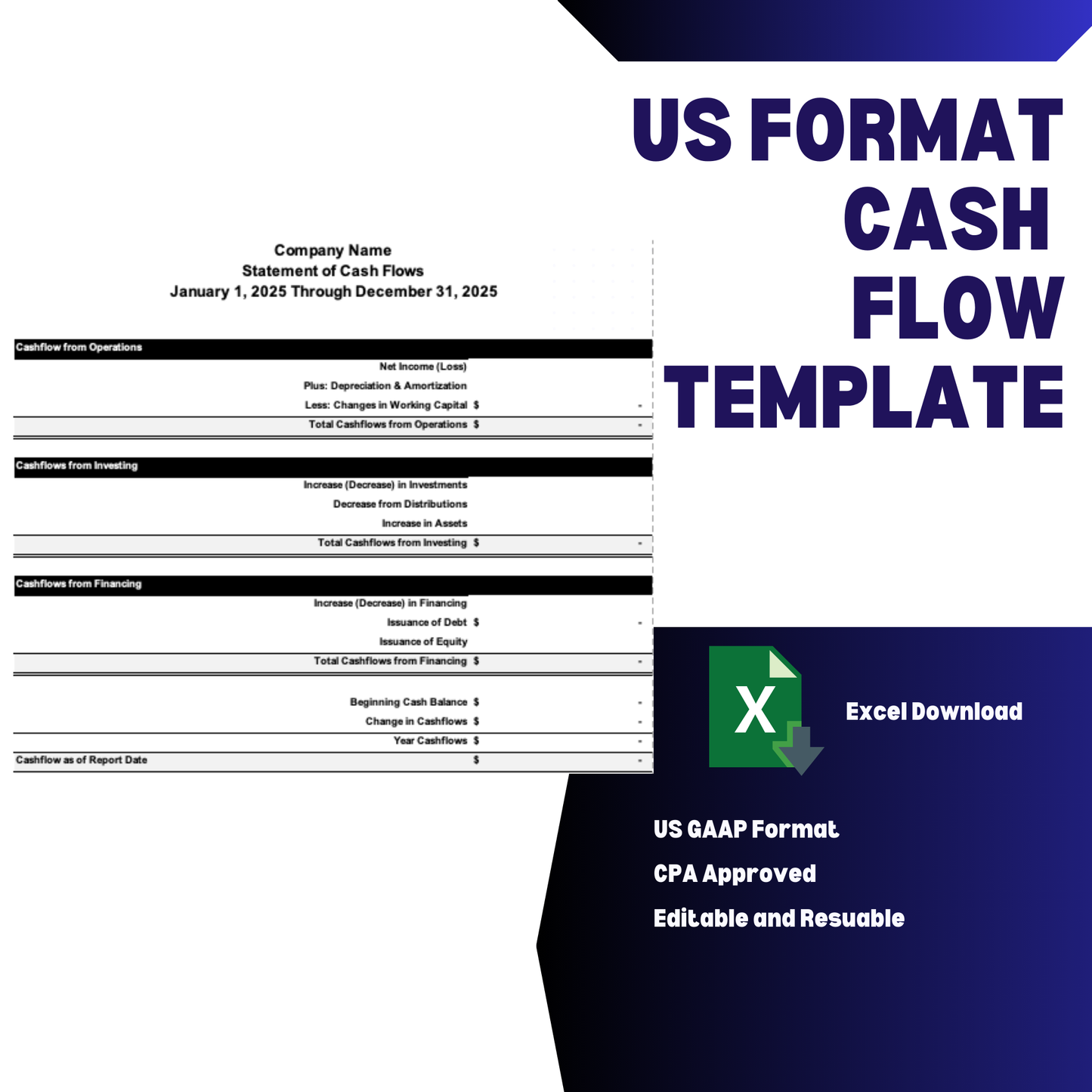 Cash Flows Statement Template